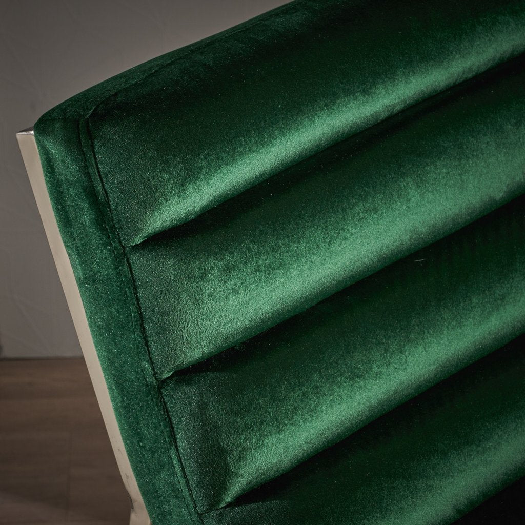 Glorie Emerald/Green Velvet Sofa Accent Chair ArmChair - STripleB
