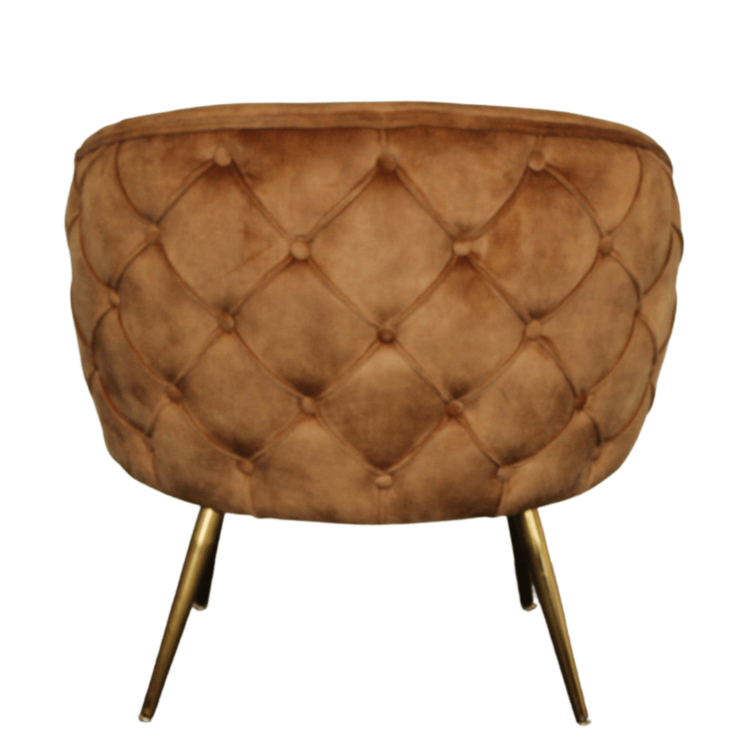 York Accent Chair - Diamond Tufted Deluxe Velvet - STripleB