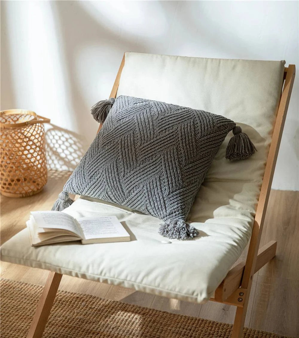 Chenille Handmade Tassel Sofa Cushion Covers - STripleB