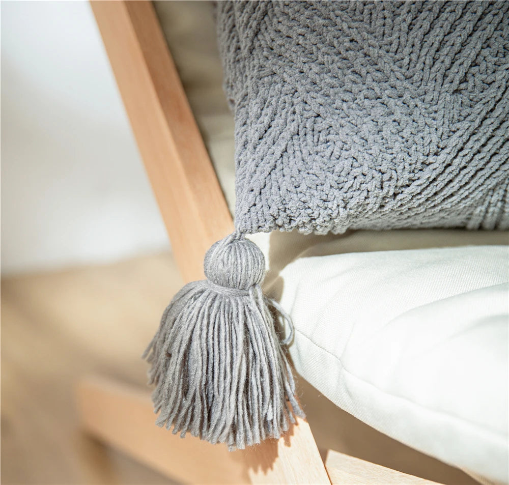 Chenille Handmade Tassel Sofa Cushion Covers - STripleB