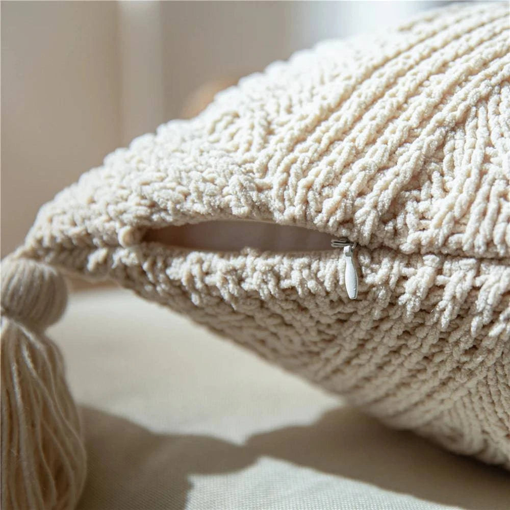 Chenille Handmade Tassel Sofa Cushion Covers - STripleB