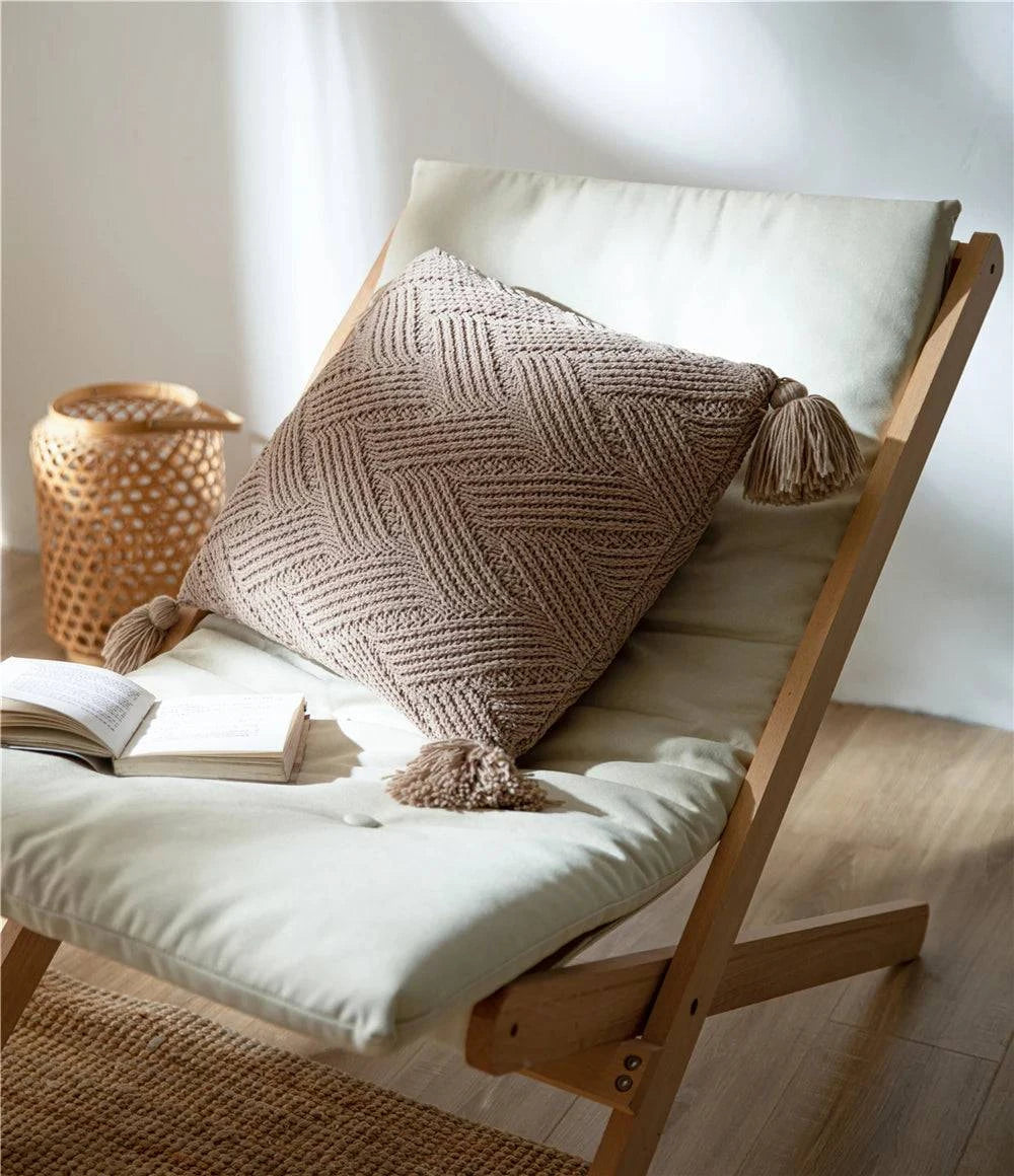 Chenille Handmade Tassel Sofa Cushion Covers - STripleB
