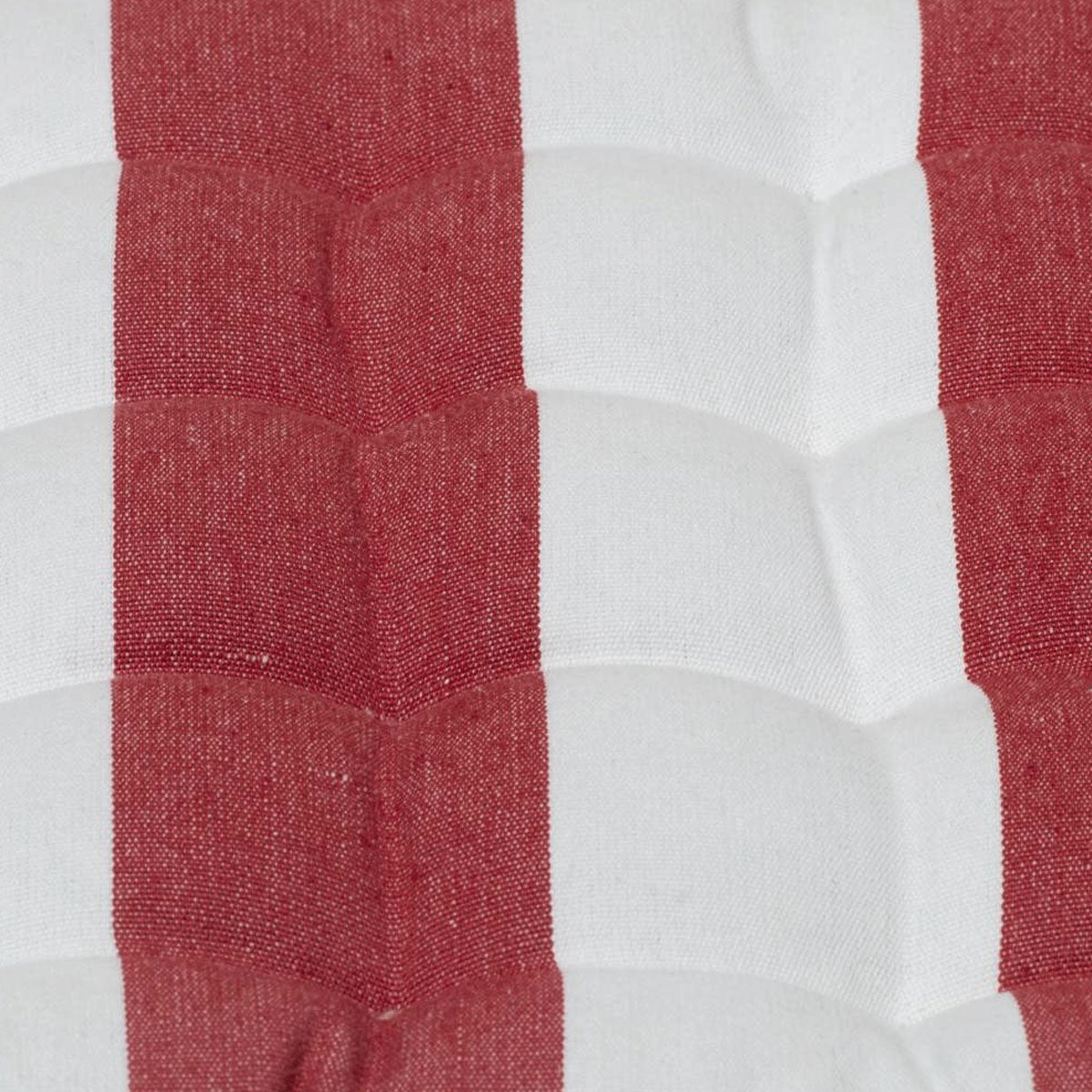J Elliot Home - Set of 2 Outdoor 100% Cotton Chair Pads - 40 x 40 cm - Striped Red - STripleB