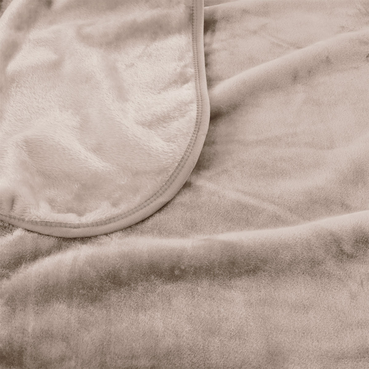 J Elliot Home 800GSM Luxury Winter Thick Mink Blanket Beige King - STripleB