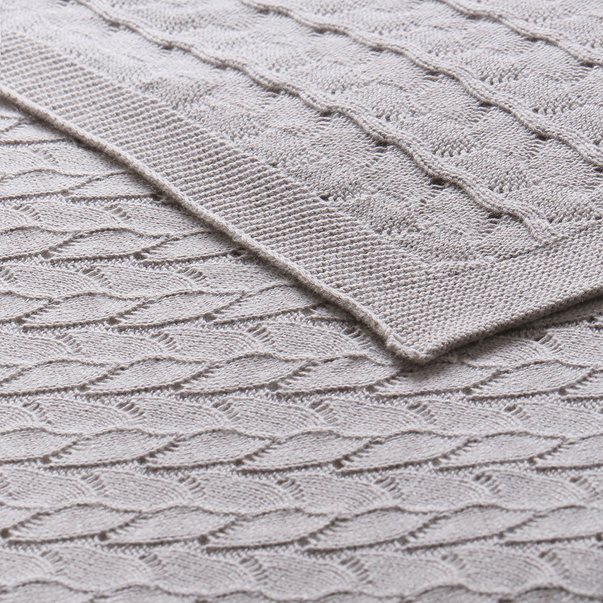 Little Gem Lyla Grey Cotton Baby Blanket 75 x 100 cm - STripleB