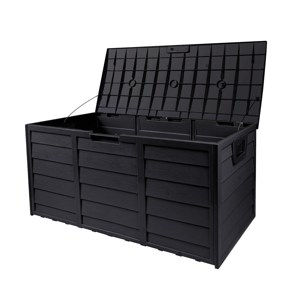 Lockable Outdoor Storage Box 290L Black - STripleB