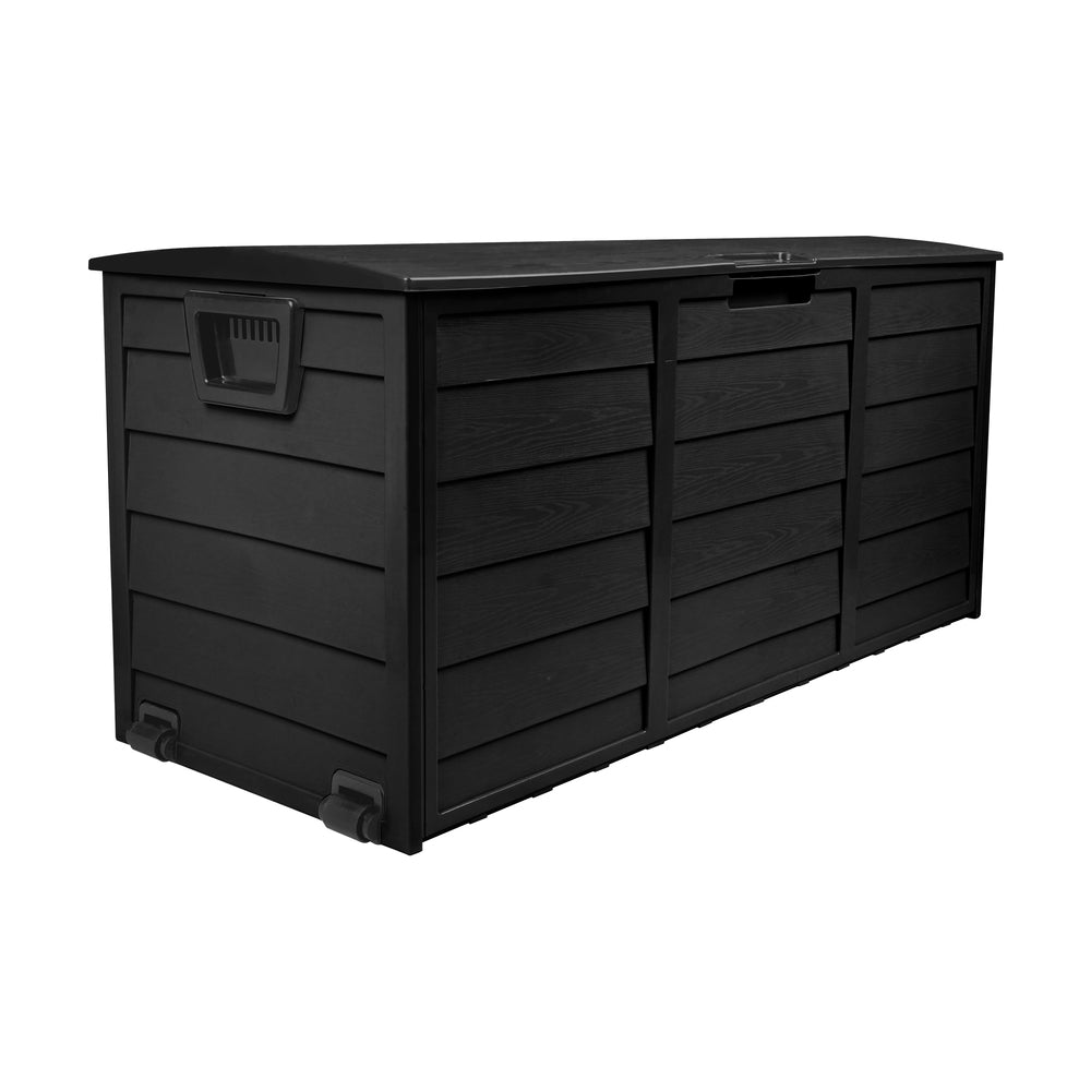 Lockable Outdoor Storage Box 290L Black - STripleB