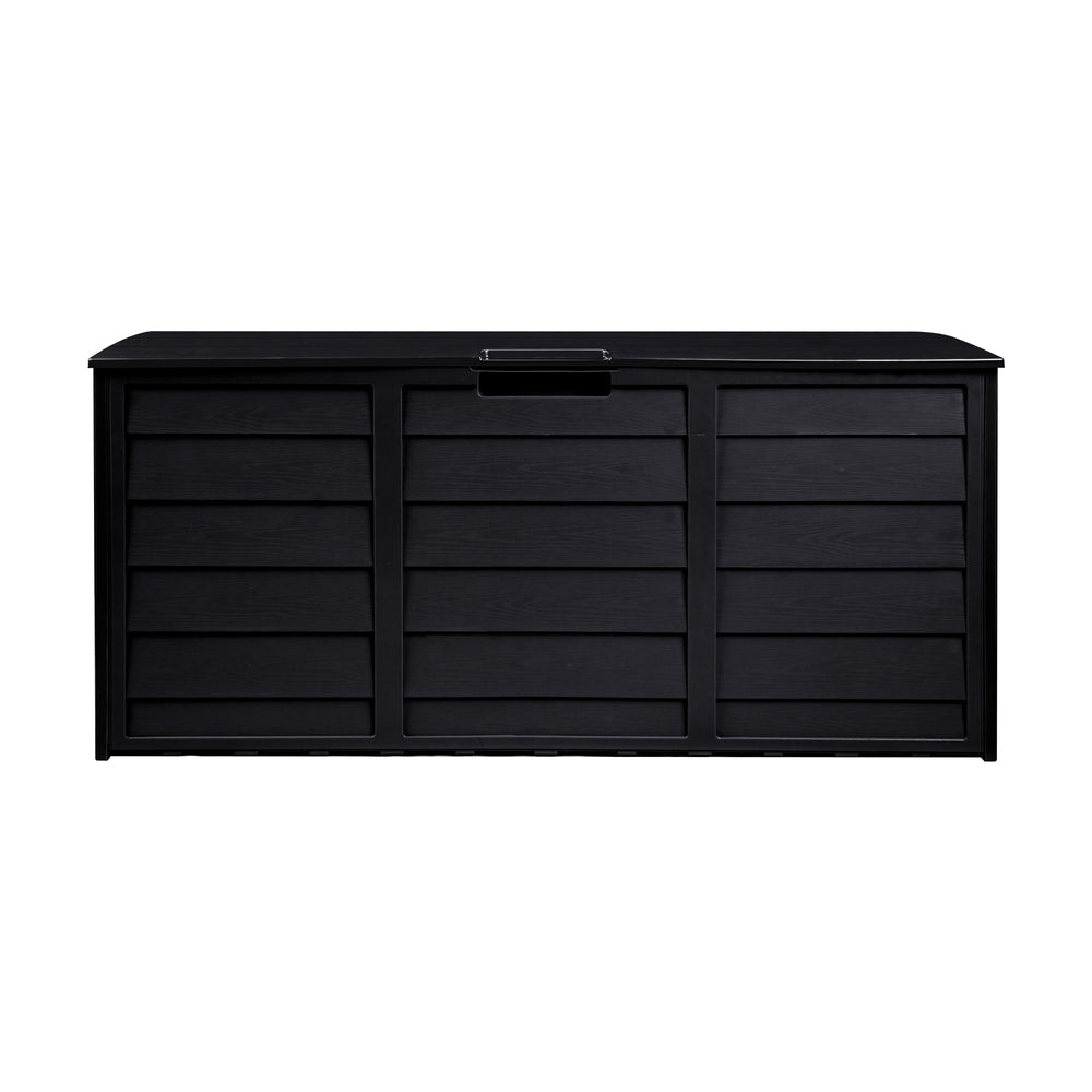Lockable Outdoor Storage Box 290L Black - STripleB