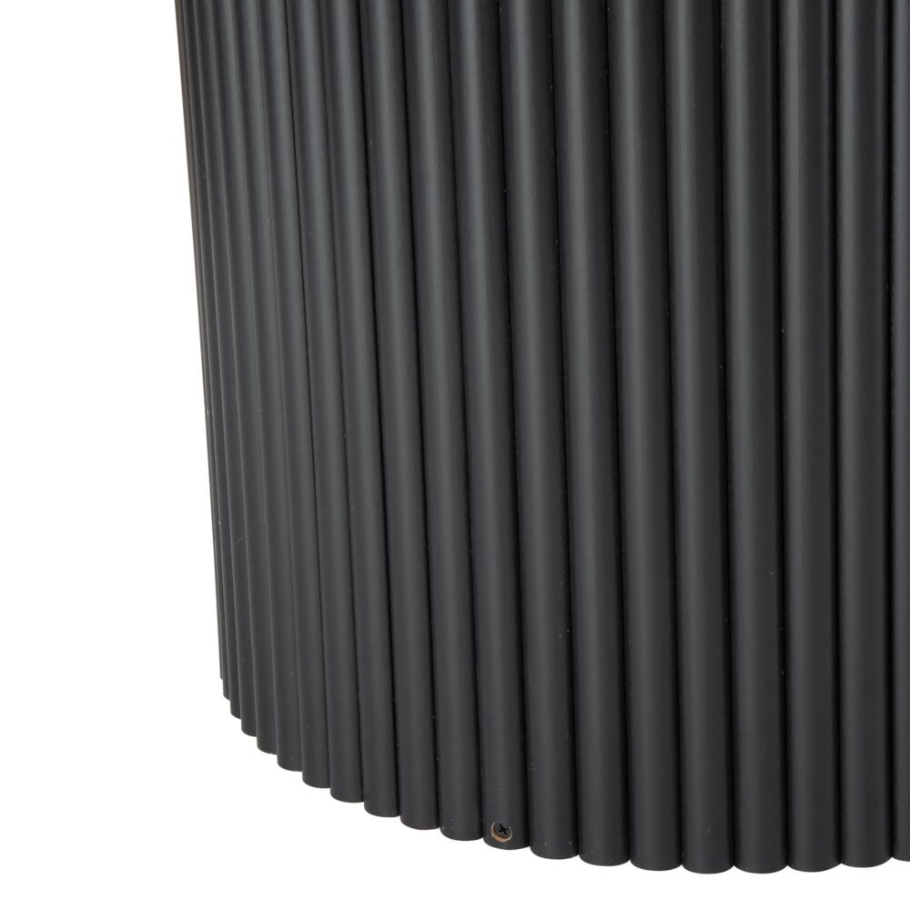 Luxe Black Ribbed Texture Wooden Coffee Table - STripleB