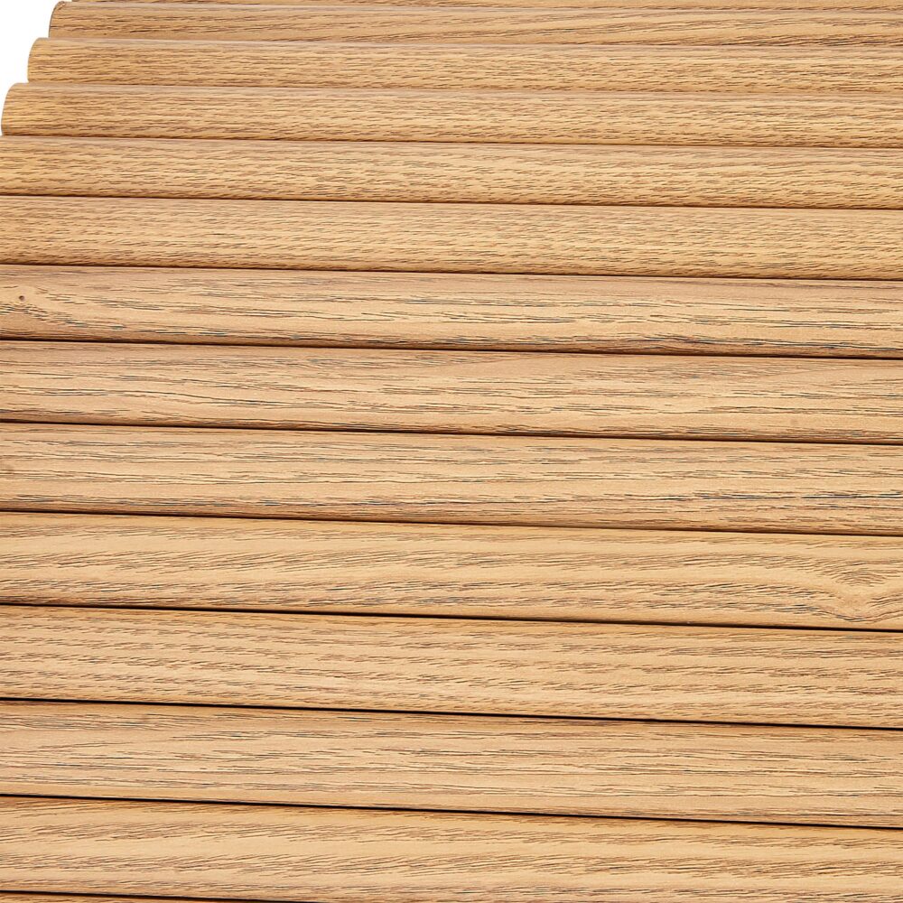 Luxe Ribbed Round Coffee Table Wooden - STripleB