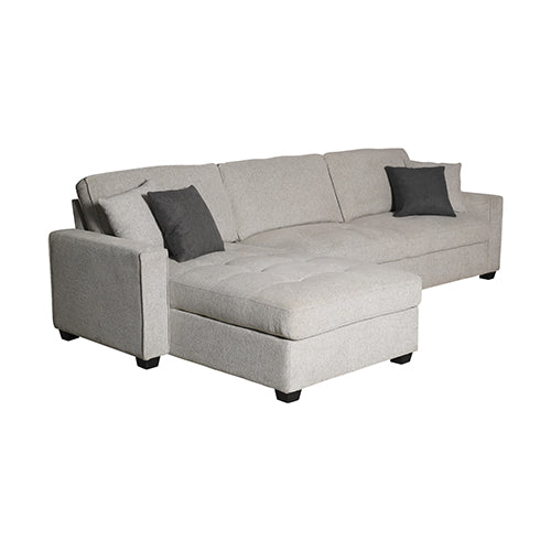 Milano Corner Sofa Chaise Polyester Fabric Multilayer Two Pillows Attached Individual Pocket Spring - STripleB