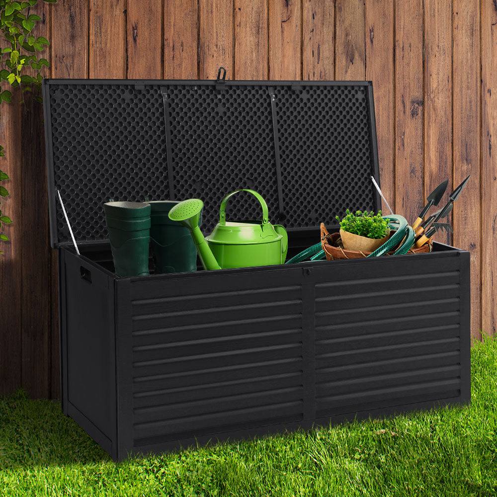 Outdoor Storage Box 390L - Black - STripleB