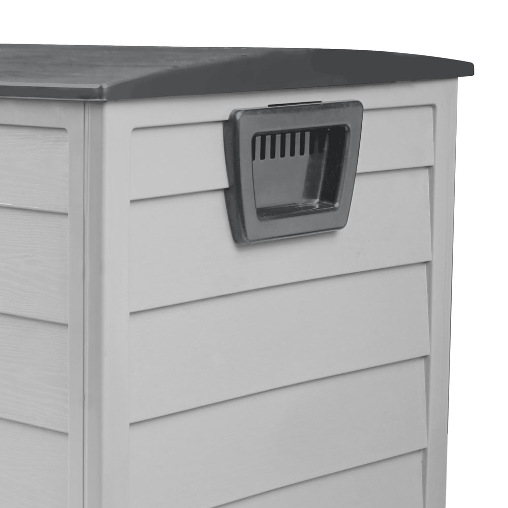 Outdoor Storage Box Lockable 290L Grey - STripleB