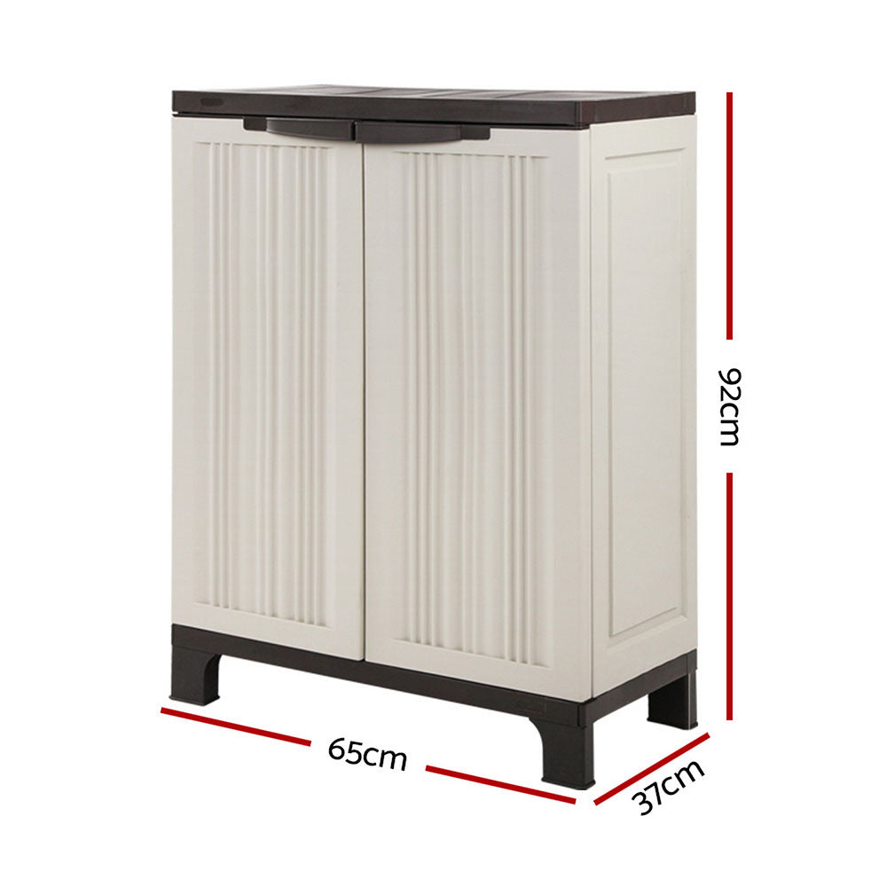 Outdoor Storage Cabinet Box - 92cm - Beige - STripleB