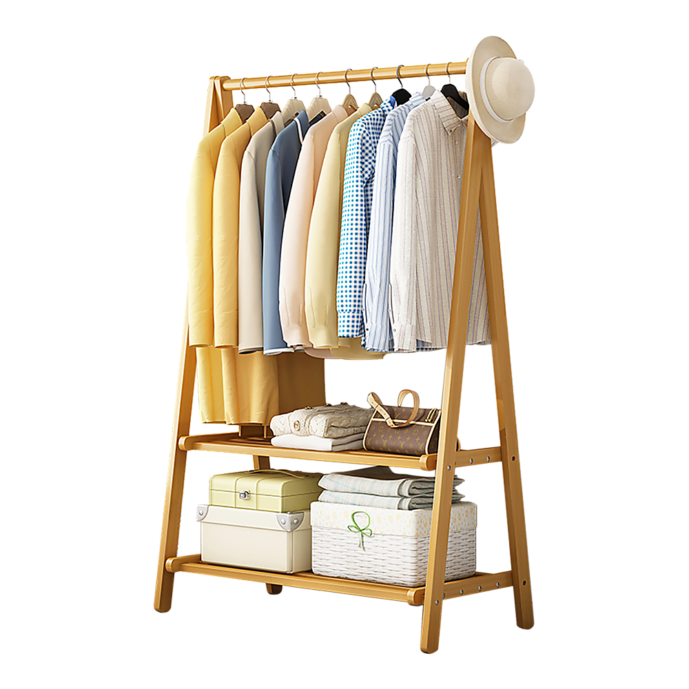 Portable Clothes Rack - Bamboo - STripleB