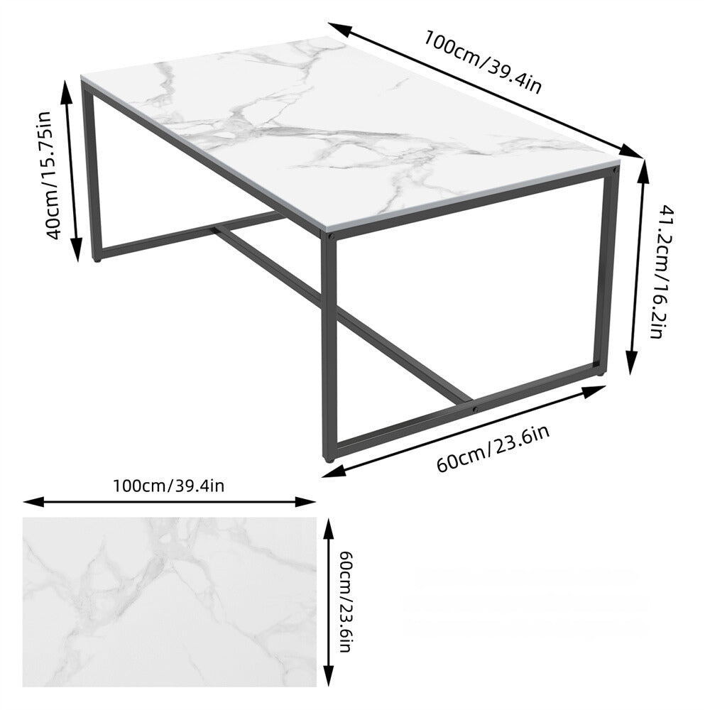 Rectangular Marble Coffee Table - STripleB