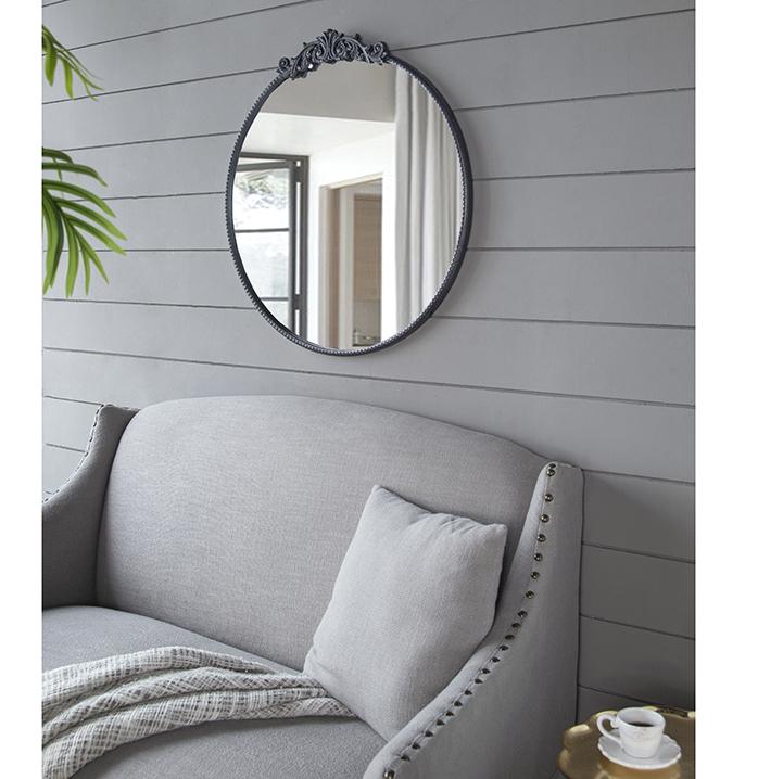 Round Ornate Mettalic Wall Mirror - STripleB