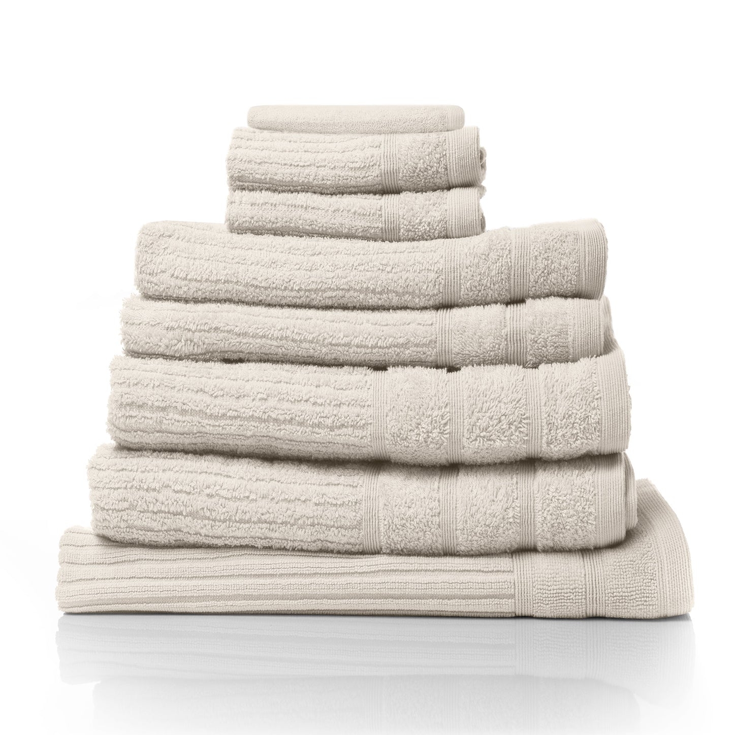 Royal Comfort Eden Egyptian Cotton 600GSM 8 Piece Luxury Bath Towels Set - Beige - STripleB