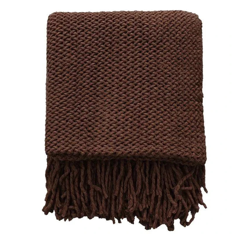 American Knitted Throw Blanket - STripleB
