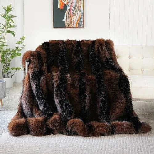 Luxury Faux Fur Winter Warm Blanket - Sofa Throw - STripleB