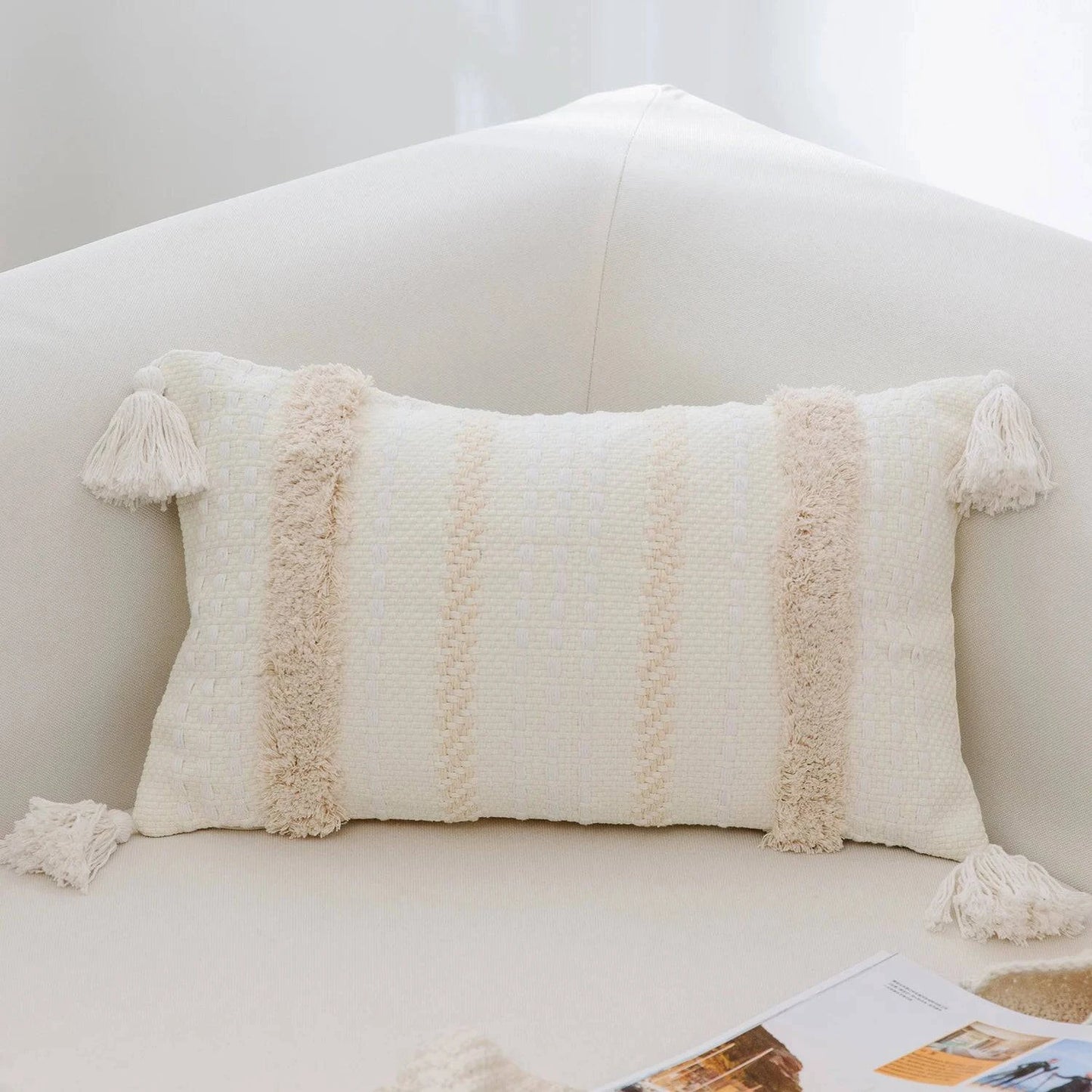 Boho Cushion Covers with Tassel Tufting - STripleB