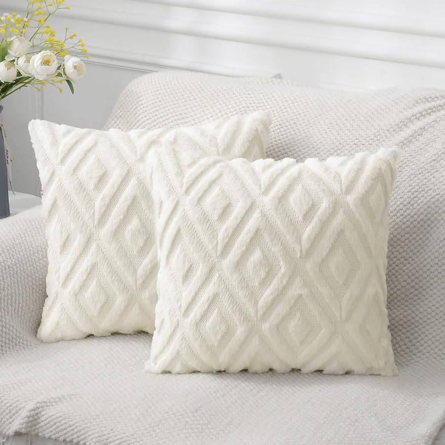 Soft Faux Fur Throw Pillow Covers - STripleB