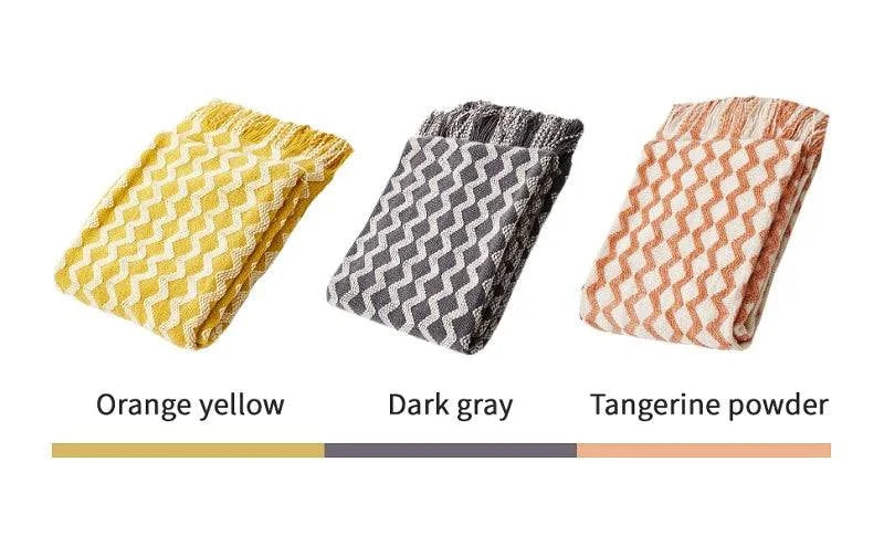 Scandinavian Style Heart Twist Tassel Throw - STripleB