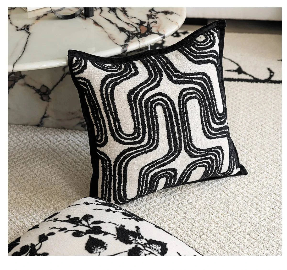 Black Throws Pillow Covers - STripleB