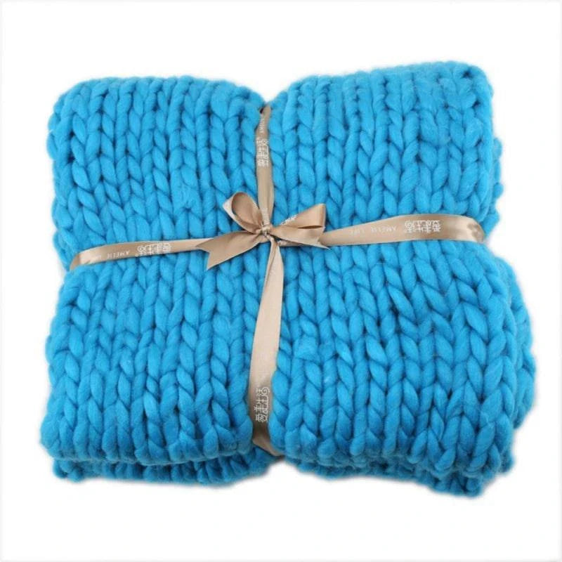 Acrylic Knitted Thick Rough Blanket - Woven Hand Knitted - STripleB