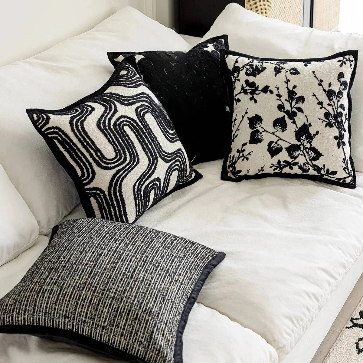 Black Throws Pillow Covers - STripleB