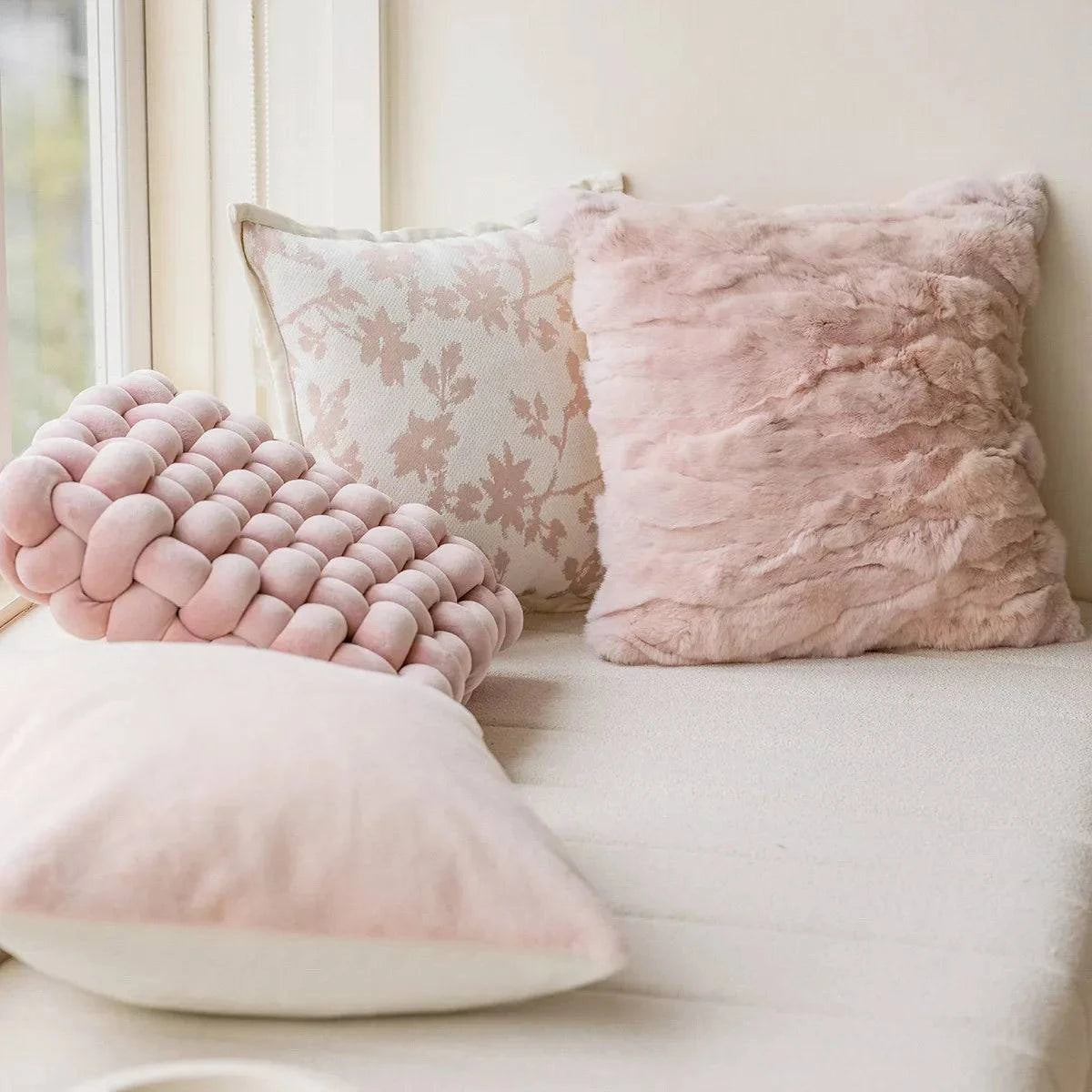 French Pink Plush Pillowcases - STripleB