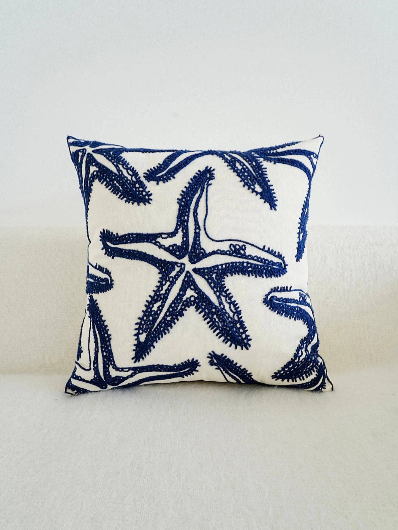Modern Starfish Embroidered Pillow Covers - STripleB