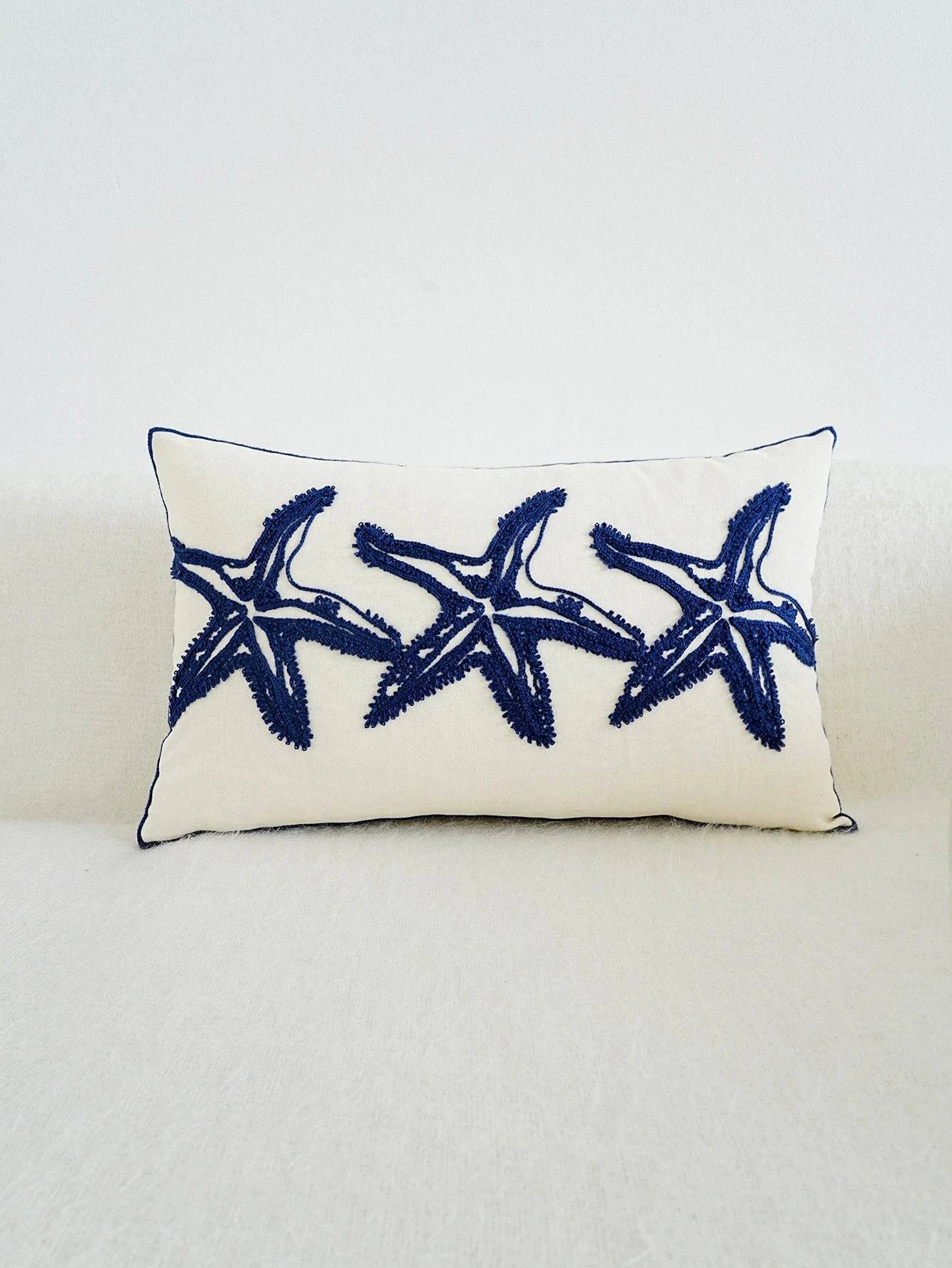 Modern Starfish Embroidered Pillow Covers - STripleB
