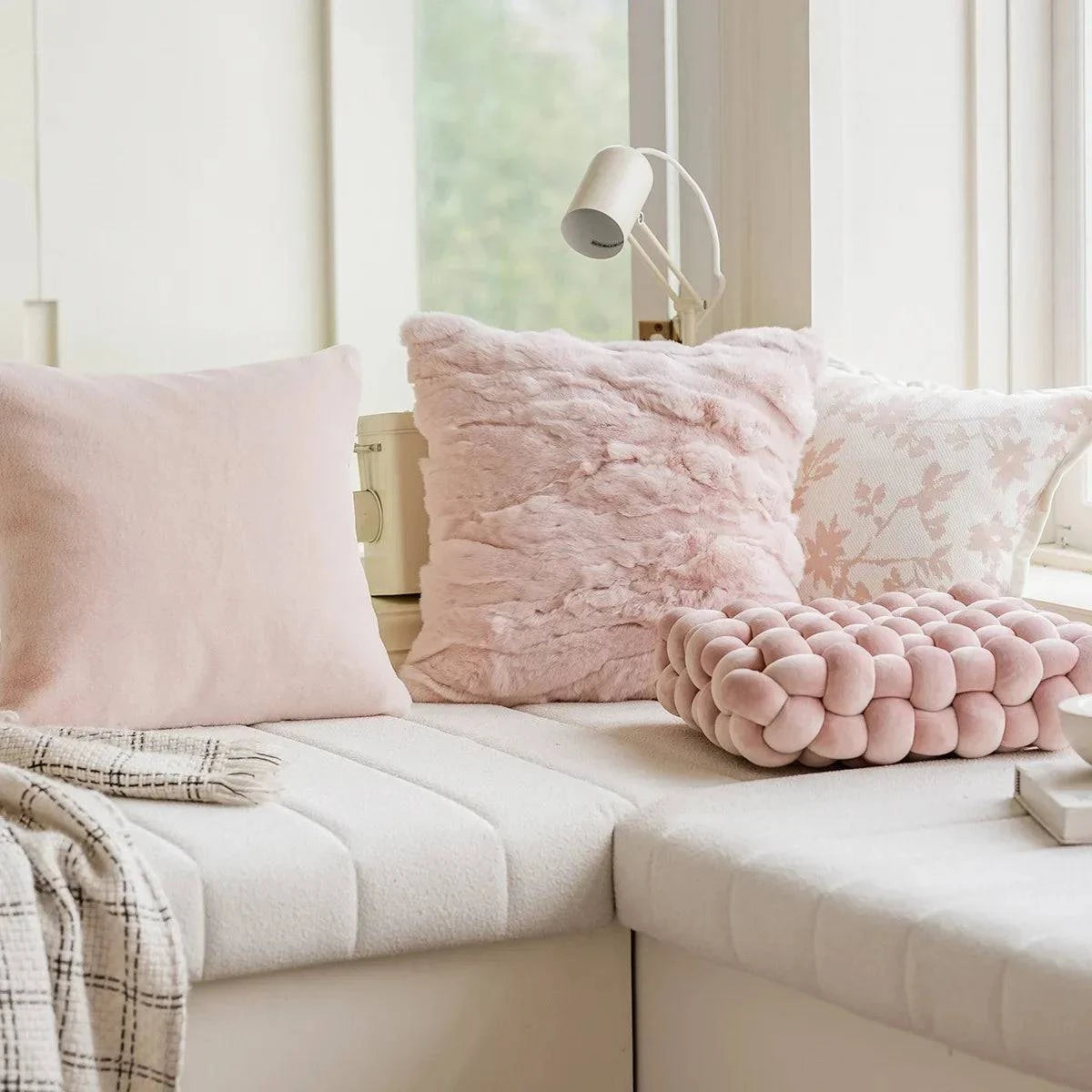 French Pink Plush Pillowcases - STripleB