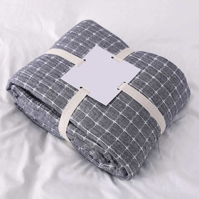 100% Cotton Quilt - Three-Layer Summer Quilt - Lightweight & Cooling - STripleB
