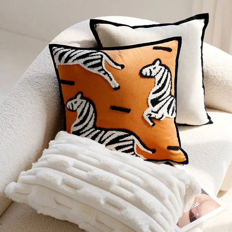 45x45cm - Pony Animal Throw Pillow Covers - STripleB