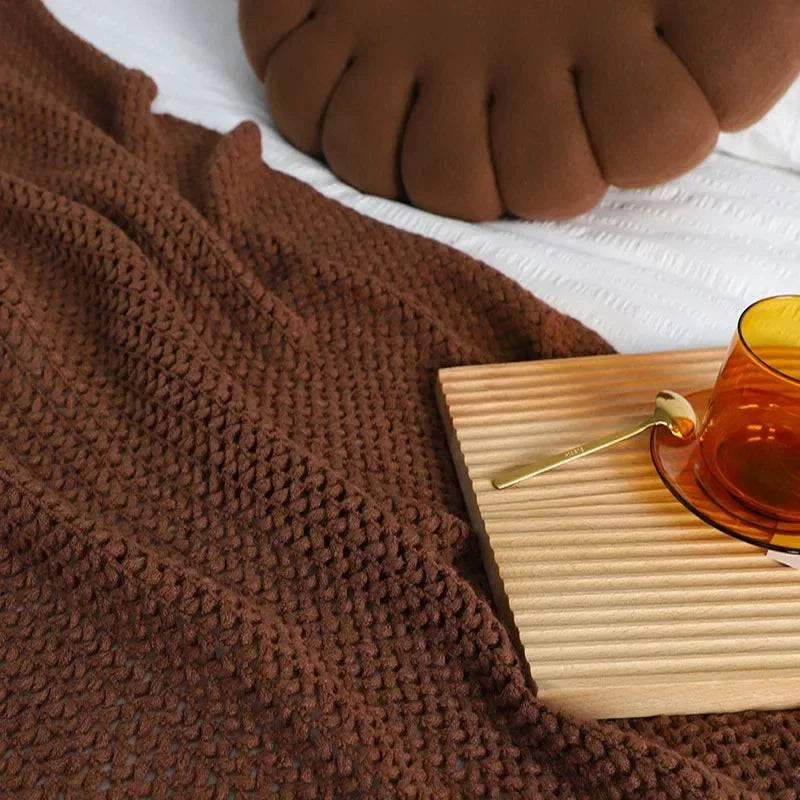 American Knitted Throw Blanket - STripleB