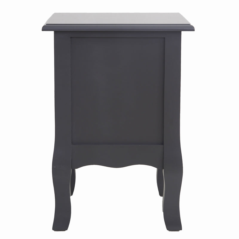 French Bedside Table Nightstand Grey Set of 2 - STripleB
