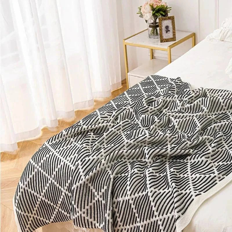 Light Summer Throw Blanket Knit - STripleB