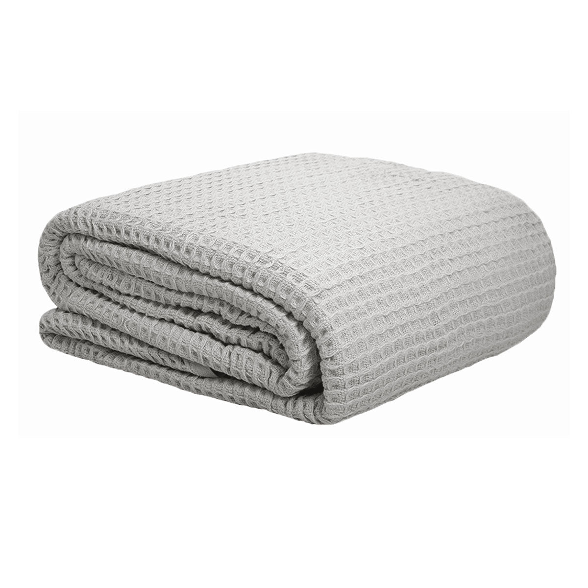Single - Cotton Waffle Blanket - Silver - STripleB