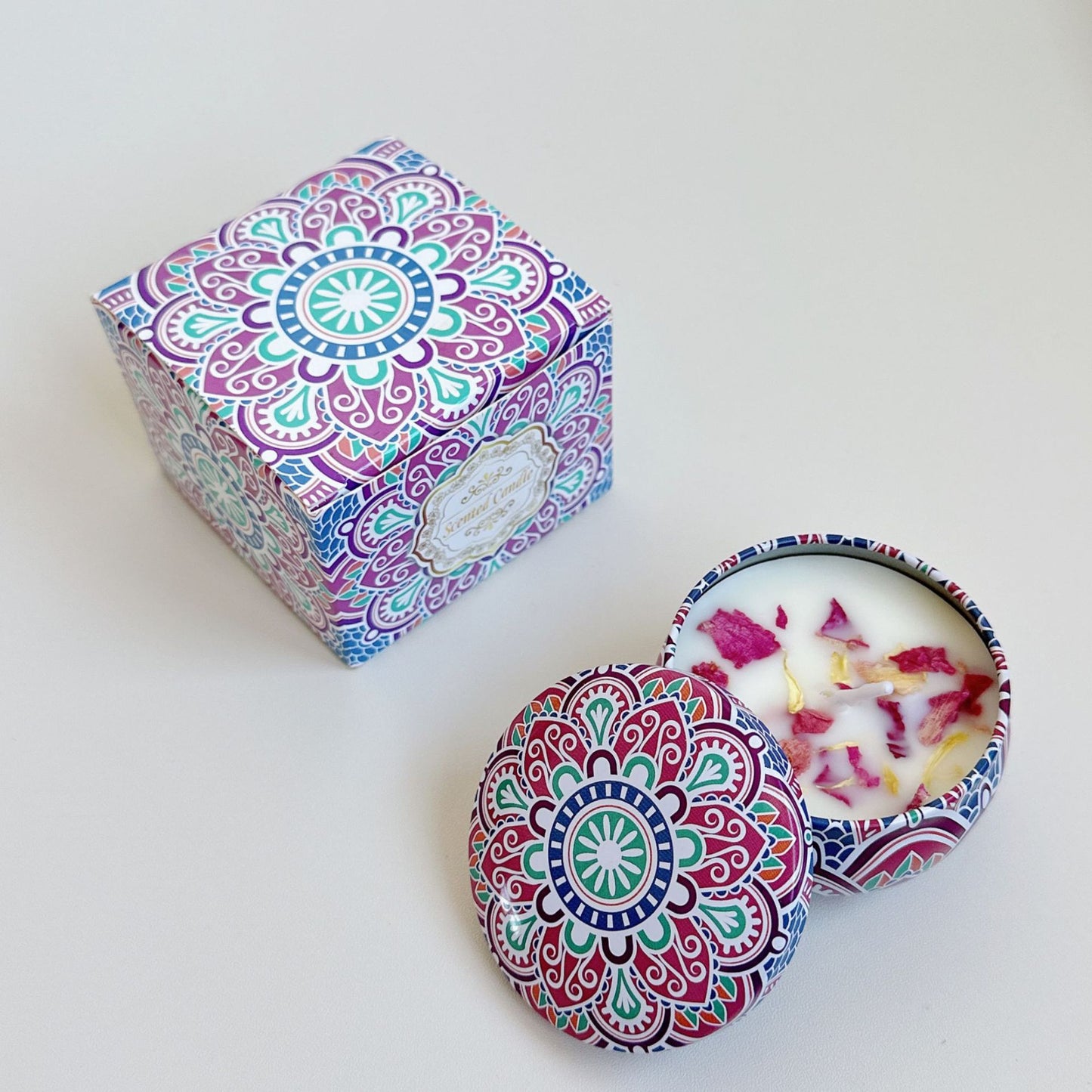 Small Scented Candle Set - 4 Soy Wax Candles, Travel Candle Set (Cherry Honey) - STripleB