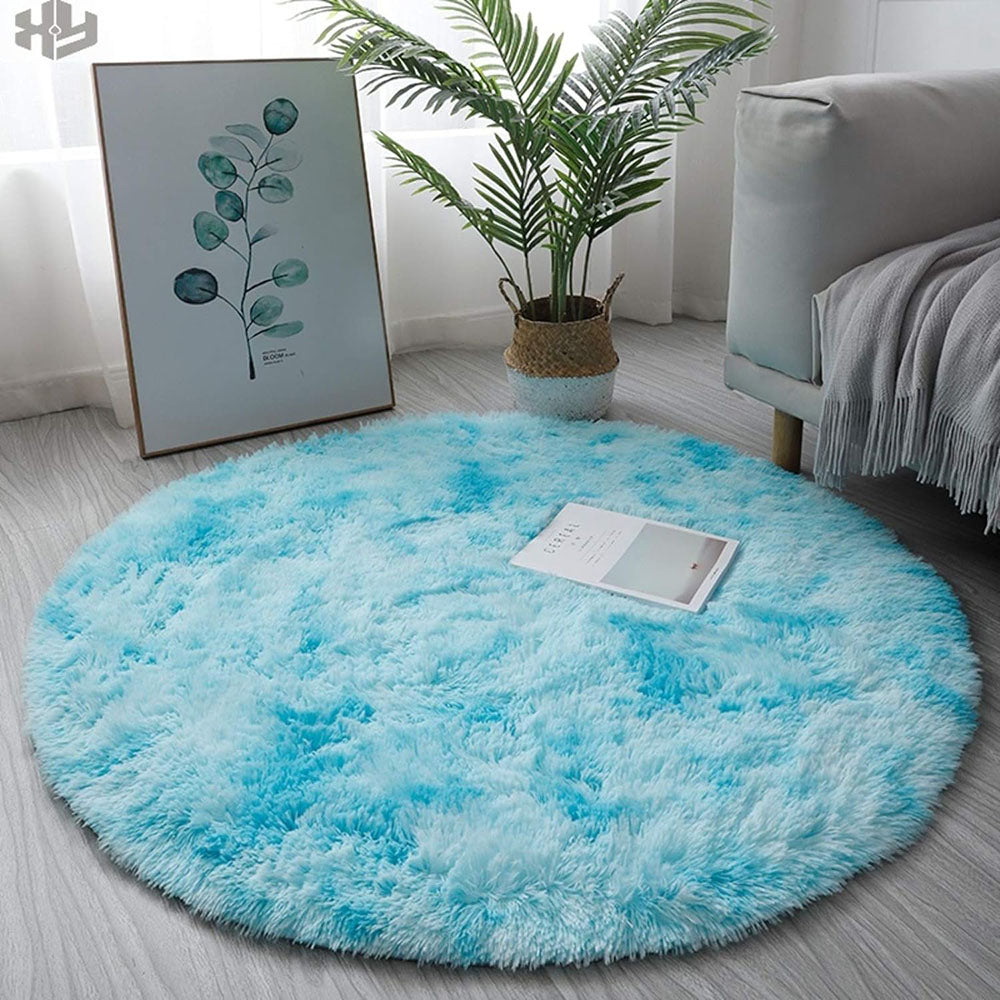 Super Soft Plush Round Rug Mat Fluffy Salon Thick Pile Carpets - STripleB