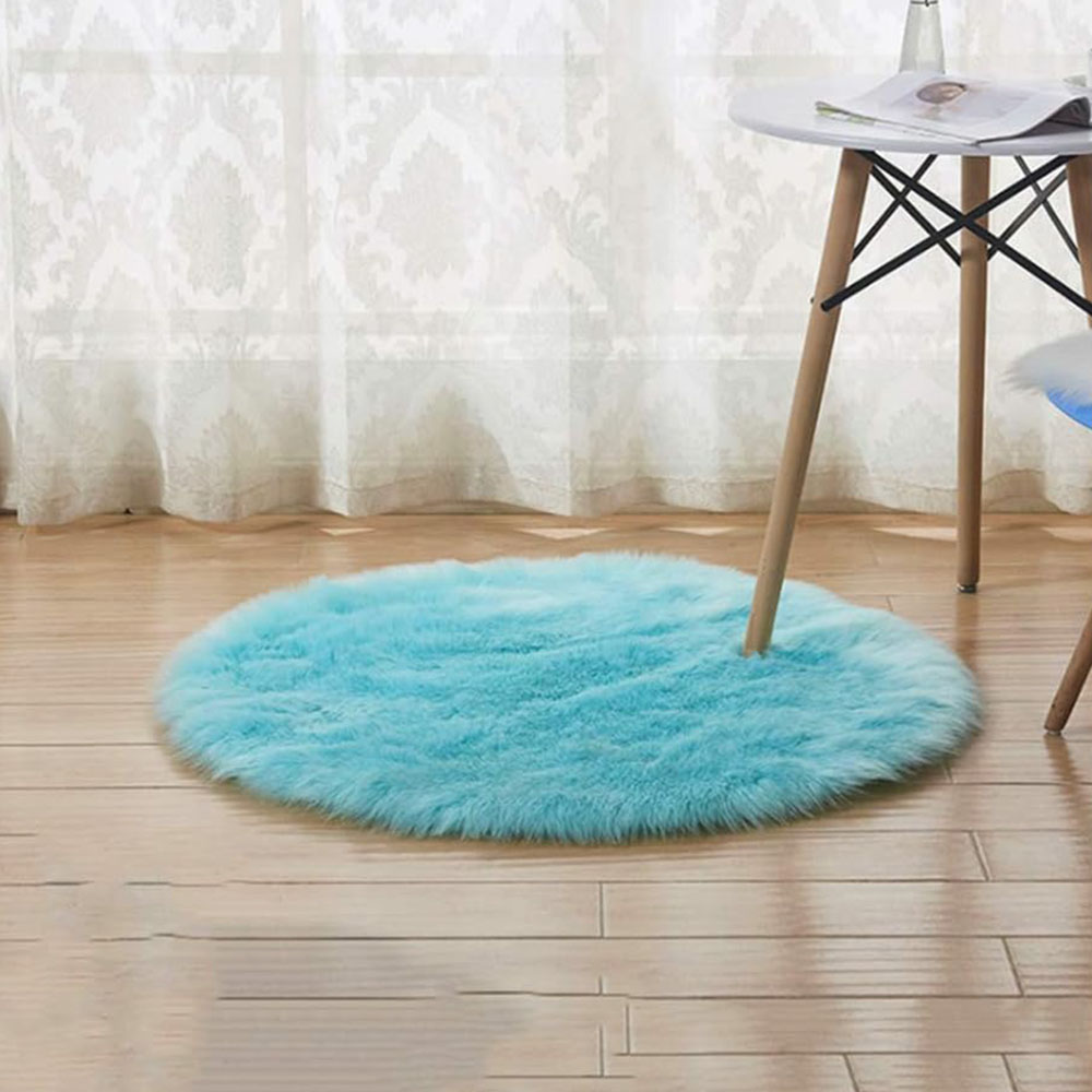 Super Soft Plush Round Rug Mat Fluffy Salon Thick Pile Carpets - STripleB