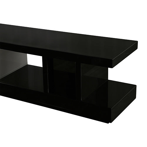 TV Cabinet with 2 Storage Drawers - Black & White - STripleB
