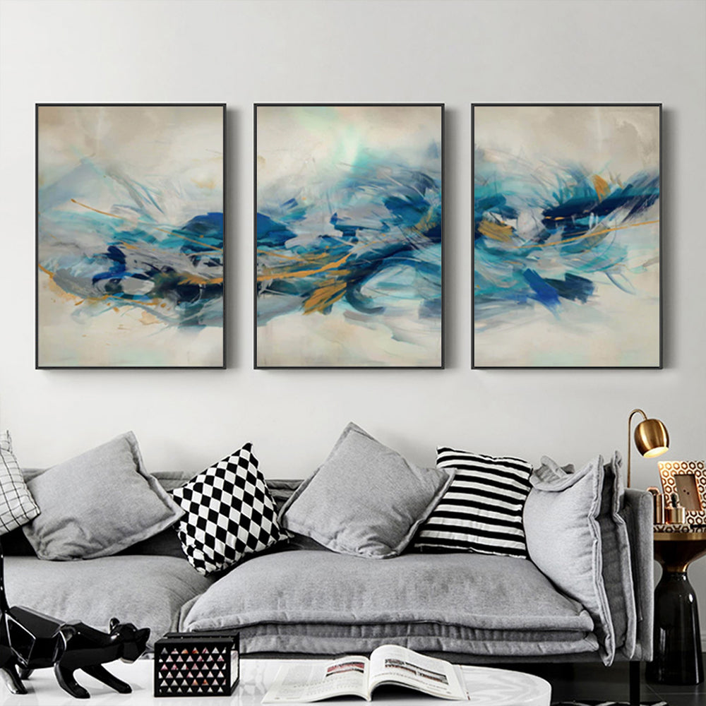 The Universal - 3 Sets Black Frame Canvas - 80cmx120cm - STripleB