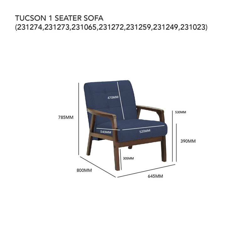 Tucson 1 Seater Sofa Armchair - STripleB