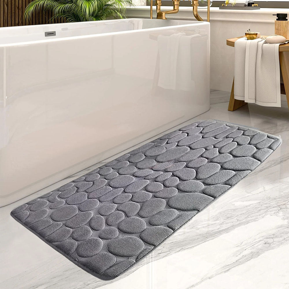 Ultra Absorbent Long Bathroom Floor Mat Anti-Slip Bathtub Rug for Home Decoration - STripleB