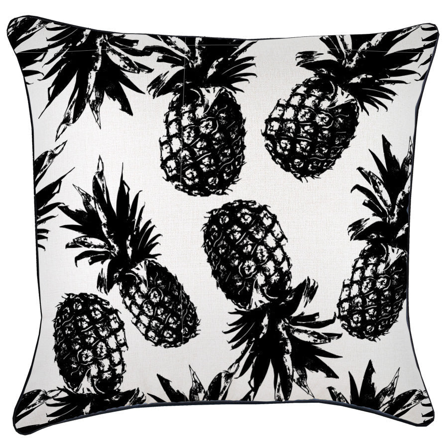Black Pineapples Cushion - 60cm x 60cm - STripleB