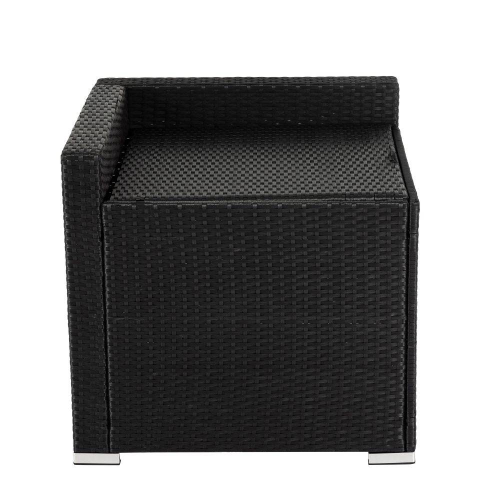 9 PC Outdoor Ottoman Lounge Set - Black - STripleB
