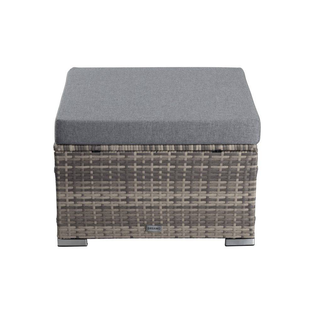 Large Modular Outdoor Ottoman Lounge Set - Grey - STripleB